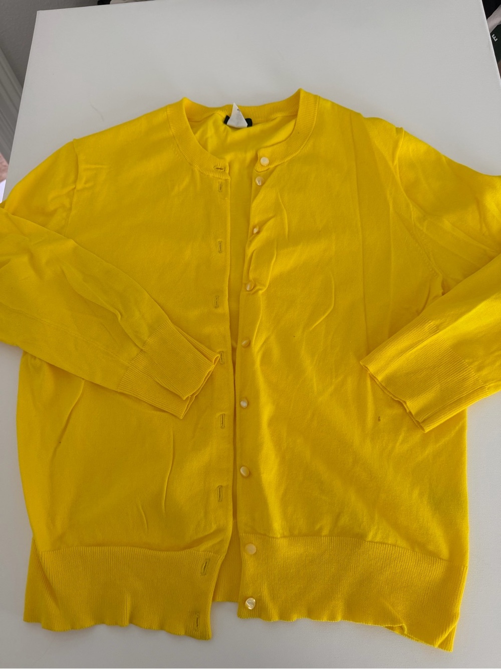 J. Crew Sunny Yellow “the Jackie” Button-Up Cardigan